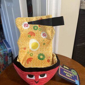 Barkbox Plush Ramen-Themed "Ramen Ren" Dog Toy Crinkle & Squeaker Size L NWT